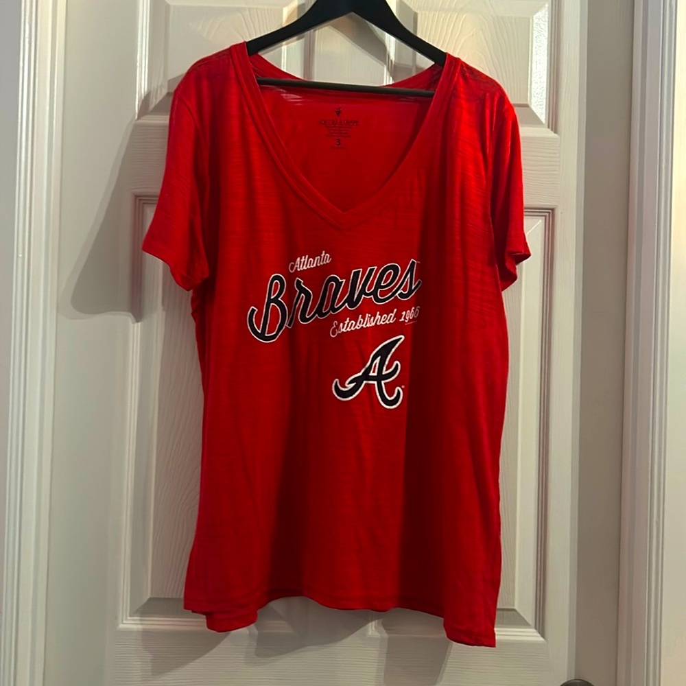 Atlanta Braves V Neck T-Shirt